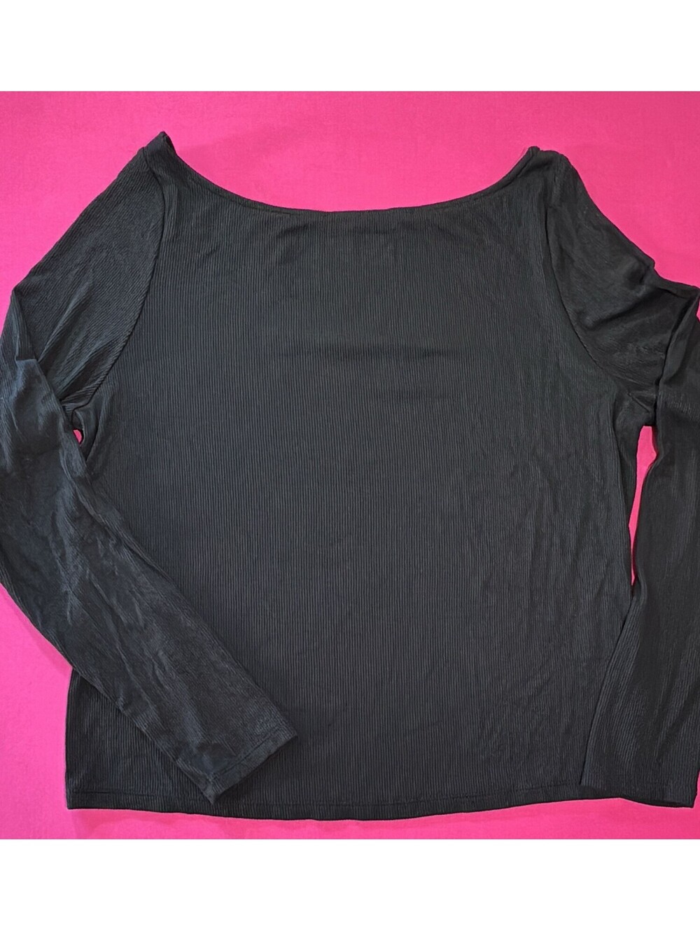 Wild Fable Work Size XXL Black Ribbed Long Sleeve Top New